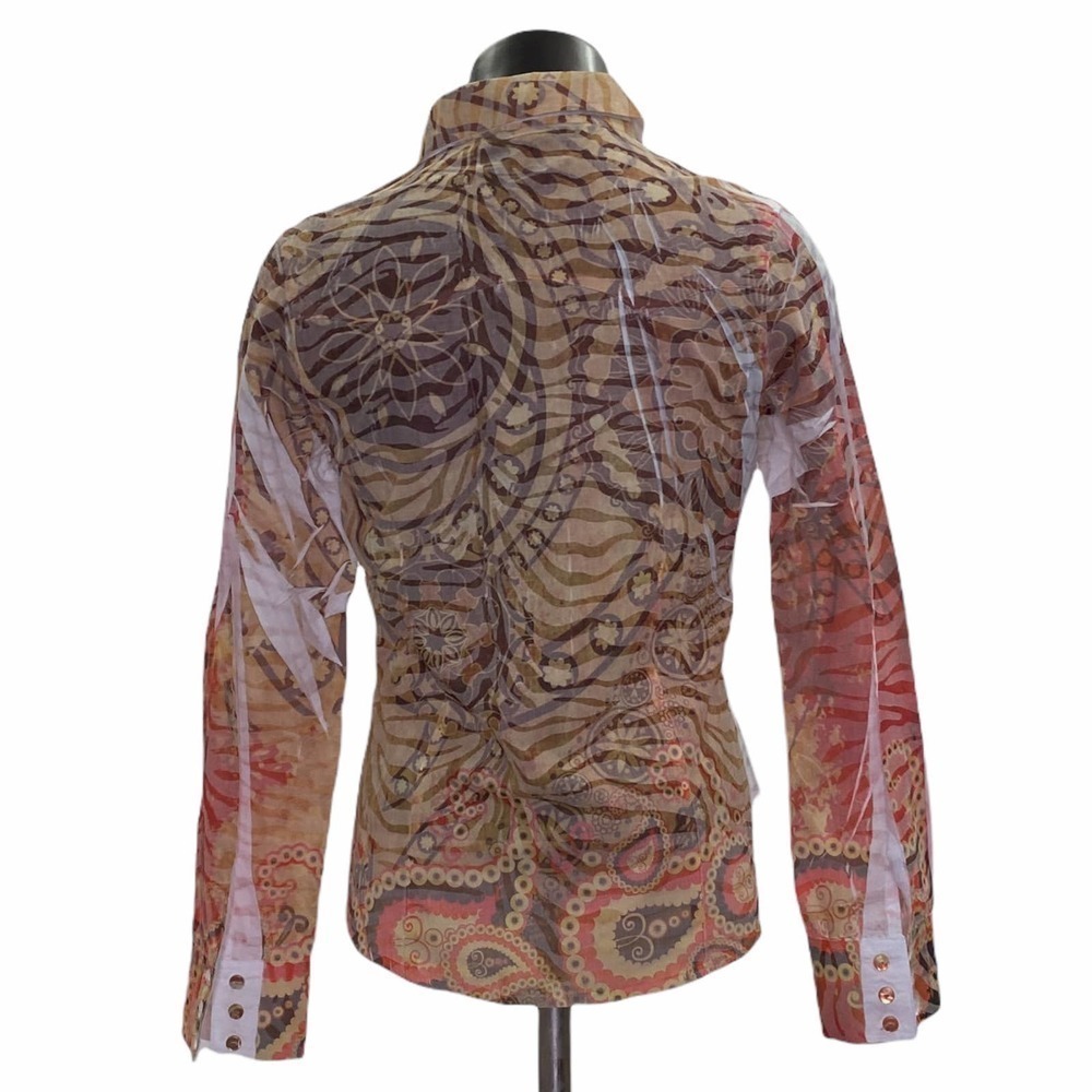 Reba Multicolored Printed Button Down Blouse - image 2